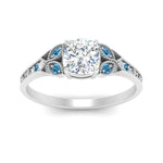 Load image into Gallery viewer, split-band-antique-cushion-cut-blue-topaz-engagement-ring-in-white-gold-FD9816CURGICBLTO-NL-WG
