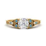 Load image into Gallery viewer, split-band-antique-cushion-cut-blue-topaz-engagement-ring-in-yellow-gold-FD9816CURGICBLTO-NL-YG

