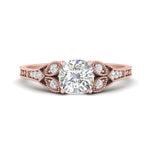 Load image into Gallery viewer, split-band-antique-cushion-cut-diamond-engagement-ring-in-rose-gold-FD9816CUR-NL-RG
