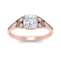 Thumbnail 2 - split-band-antique-cushion-cut-diamond-engagement-ring-in-rose-gold-FD9816CUR-NL-RG