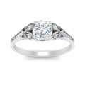 Thumbnail 29 - split-band-antique-cushion-cut-diamond-engagement-ring-in-white-gold-FD9816CUR-NL-WG