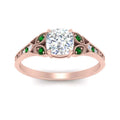 Thumbnail 14 - split-band-antique-cushion-cut-emerald-engagement-ring-in-rose-gold-FD9816CURGEMGR-NL-RG
