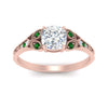 Load image into Gallery viewer, split-band-antique-cushion-cut-emerald-engagement-ring-in-rose-gold-FD9816CURGEMGR-NL-RG