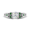 Load image into Gallery viewer, split-band-antique-cushion-cut-emerald-engagement-ring-in-white-gold-FD9816CURGEMGR-NL-WG