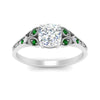 Load image into Gallery viewer, split-band-antique-cushion-cut-emerald-engagement-ring-in-white-gold-FD9816CURGEMGR-NL-WG