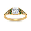 Load image into Gallery viewer, split-band-antique-cushion-cut-emerald-engagement-ring-in-yellow-gold-FD9816CURGEMGR-NL-YG