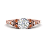 Load image into Gallery viewer, split-band-antique-cushion-cut-orange-sapphire-engagement-ring-in-rose-gold-FD9816CURGSAOR-NL-RG
