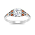 Thumbnail 38 - split-band-antique-cushion-cut-orange-sapphire-engagement-ring-in-white-gold-FD9816CURGSAOR-NL-WG