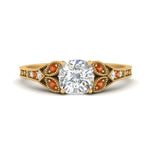 Load image into Gallery viewer, split-band-antique-cushion-cut-orange-sapphire-engagement-ring-in-yellow-gold-FD9816CURGSAOR-NL-YG
