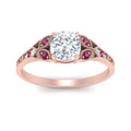 Thumbnail 8 - split-band-antique-cushion-cut-pink-sapphire-engagement-ring-in-rose-gold-FD9816CURGSADRPI-NL-RG