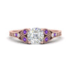 Load image into Gallery viewer, split-band-antique-cushion-cut-purple-topaz-engagement-ring-in-rose-gold-FD9816CURGVITO-NL-RG