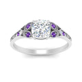 Thumbnail 53 - split-band-antique-cushion-cut-purple-topaz-engagement-ring-in-white-gold-FD9816CURGVITO-NL-WG