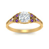 Load image into Gallery viewer, split-band-antique-cushion-cut-purple-topaz-engagement-ring-in-yellow-gold-FD9816CURGVITO-NL-YG