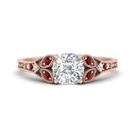 Load image into Gallery viewer, split-band-antique-cushion-cut-ruby-engagement-ring-in-rose-gold-FD9816CURGRUDR-NL-RG
