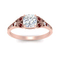 Thumbnail 17 - split-band-antique-cushion-cut-ruby-engagement-ring-in-rose-gold-FD9816CURGRUDR-NL-RG