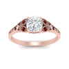 Load image into Gallery viewer, split-band-antique-cushion-cut-ruby-engagement-ring-in-rose-gold-FD9816CURGRUDR-NL-RG