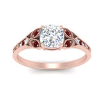 Load image into Gallery viewer, split-band-antique-cushion-cut-ruby-engagement-ring-in-rose-gold-FD9816CURGRUDR-NL-RG
