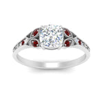 Load image into Gallery viewer, split-band-antique-cushion-cut-ruby-engagement-ring-in-white-gold-FD9816CURGRUDR-NL-WG
