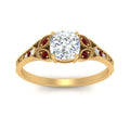 Thumbnail 71 - split-band-antique-cushion-cut-ruby-engagement-ring-in-yellow-gold-FD9816CURGRUDR-NL-YG