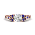 Thumbnail 4 - split-band-antique-cushion-cut-sapphire-engagement-ring-in-rose-gold-FD9816CURGSABL-NL-RG