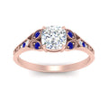 Thumbnail 5 - split-band-antique-cushion-cut-sapphire-engagement-ring-in-rose-gold-FD9816CURGSABL-NL-RG