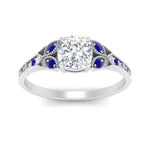 Load image into Gallery viewer, split-band-antique-cushion-cut-sapphire-engagement-ring-in-white-gold-FD9816CURGSABL-NL-WG
