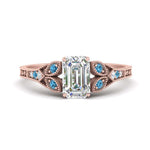 Load image into Gallery viewer, split-band-antique-emerald-cut-blue-topaz-engagement-ring-in-rose-gold-FD9816EMRGICBLTO-NL-RG
