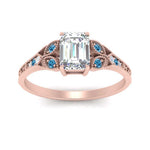 Load image into Gallery viewer, split-band-antique-emerald-cut-blue-topaz-engagement-ring-in-rose-gold-FD9816EMRGICBLTO-NL-RG

