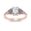 Load image into Gallery viewer, split-band-antique-emerald-cut-blue-topaz-engagement-ring-in-rose-gold-FD9816EMRGICBLTO-NL-RG