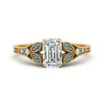 Load image into Gallery viewer, split-band-antique-emerald-cut-blue-topaz-engagement-ring-in-yellow-gold-FD9816EMRGICBLTO-NL-YG
