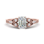 Load image into Gallery viewer, split-band-antique-emerald-cut-diamond-engagement-ring-in-rose-gold-FD9816EMR-NL-RG
