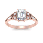 Load image into Gallery viewer, split-band-antique-emerald-cut-diamond-engagement-ring-in-rose-gold-FD9816EMR-NL-RG
