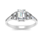 Load image into Gallery viewer, split-band-antique-emerald-cut-diamond-engagement-ring-in-white-gold-FD9816EMR-NL-WG
