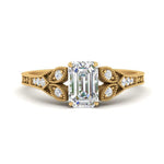 Load image into Gallery viewer, split-band-antique-emerald-cut-diamond-engagement-ring-in-yellow-gold-FD9816EMR-NL-YG
