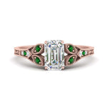 Load image into Gallery viewer, split-band-antique-emerald-cut-emerald-engagement-ring-in-rose-gold-FD9816EMRGEMGR-NL-RG
