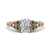 Load image into Gallery viewer, split-band-antique-emerald-cut-emerald-engagement-ring-in-rose-gold-FD9816EMRGEMGR-NL-RG