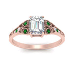 Load image into Gallery viewer, split-band-antique-emerald-cut-emerald-engagement-ring-in-rose-gold-FD9816EMRGEMGR-NL-RG
