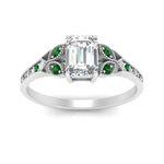 Load image into Gallery viewer, split-band-antique-emerald-cut-emerald-engagement-ring-in-white-gold-FD9816EMRGEMGR-NL-WG
