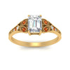 Load image into Gallery viewer, split-band-antique-emerald-cut-orange-sapphire-engagement-ring-in-yellow-gold-FD9816EMRGSAOR-NL-YG