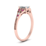 Load image into Gallery viewer, split-band-antique-emerald-cut-pink-sapphire-engagement-ring-in-rose-gold-FD9816EMRGSADRPI-NL-RG
