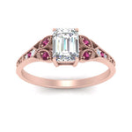 Load image into Gallery viewer, split-band-antique-emerald-cut-pink-sapphire-engagement-ring-in-rose-gold-FD9816EMRGSADRPI-NL-RG
