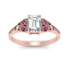 Load image into Gallery viewer, split-band-antique-emerald-cut-pink-sapphire-engagement-ring-in-rose-gold-FD9816EMRGSADRPI-NL-RG