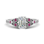 Load image into Gallery viewer, split-band-antique-emerald-cut-pink-sapphire-engagement-ring-in-white-gold-FD9816EMRGSADRPI-NL-WG
