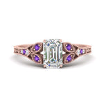 Load image into Gallery viewer, split-band-antique-emerald-cut-purple-topaz-engagement-ring-in-rose-gold-FD9816EMRGVITO-NL-RG
