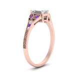 Load image into Gallery viewer, split-band-antique-emerald-cut-purple-topaz-engagement-ring-in-rose-gold-FD9816EMRGVITO-NL-RG
