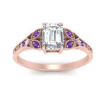 Load image into Gallery viewer, split-band-antique-emerald-cut-purple-topaz-engagement-ring-in-rose-gold-FD9816EMRGVITO-NL-RG
