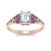 Load image into Gallery viewer, split-band-antique-emerald-cut-purple-topaz-engagement-ring-in-rose-gold-FD9816EMRGVITO-NL-RG