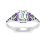 Load image into Gallery viewer, split-band-antique-emerald-cut-purple-topaz-engagement-ring-in-white-gold-FD9816EMRGVITO-NL-WG
