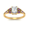 Load image into Gallery viewer, split-band-antique-emerald-cut-purple-topaz-engagement-ring-in-yellow-gold-FD9816EMRGVITO-NL-YG