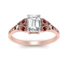 Load image into Gallery viewer, split-band-antique-emerald-cut-ruby-engagement-ring-in-rose-gold-FD9816EMRGRUDR-NL-RG